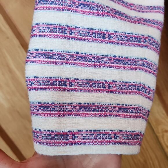 NEW Talbots Pastel Preppy Single Breasted Blazer Size 6 Pink Blue Cream Stripes - Picture 4 of 11